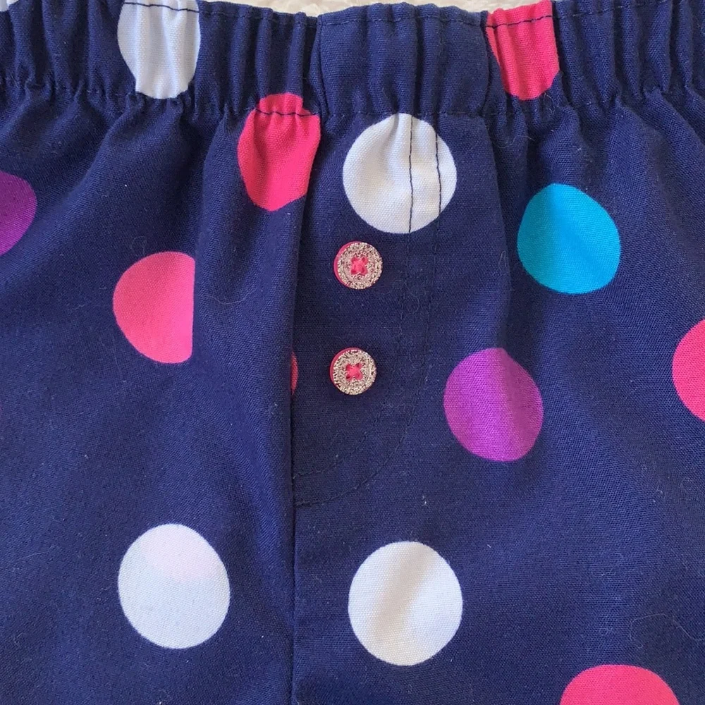 Justice Sleep Shorts Navy Polka Dot Pajamas 7/8